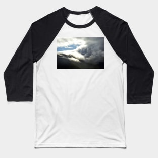 Clouds rolling over the summit of Ben Nevis Baseball T-Shirt